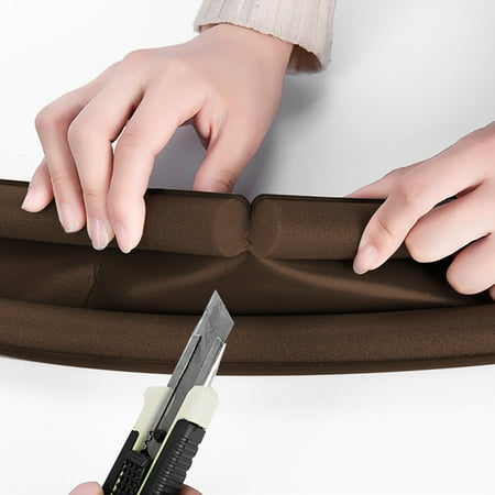 NAYUKY Door Draft Stopper Home Office Noise Reduce Under Door Draft Dustproof Strip EVA Soft Guard Brown